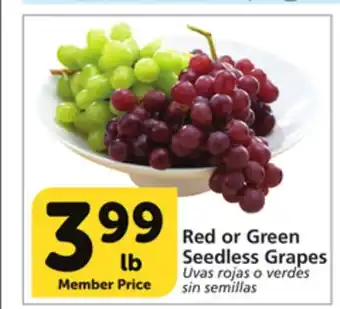 Albertsons Red or Green Seedless Grapes offer