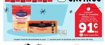 Albertsons Lucerne Chunk or Shredded Cheese offer