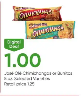 Stater Bros José Olé Chimichangas or Burritos offer