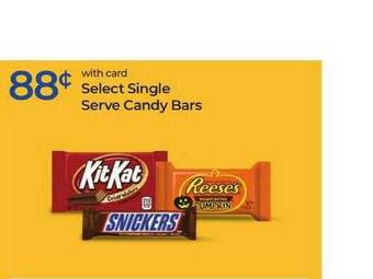 Rite Aid Select Single Serve Candy Bars offer