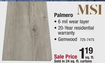 Menards Palmero offer