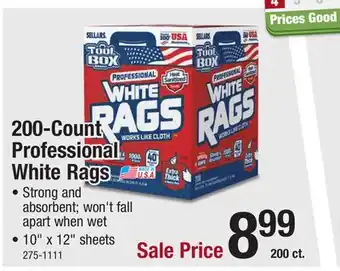 Menards 200-Count Professional White Rags offer