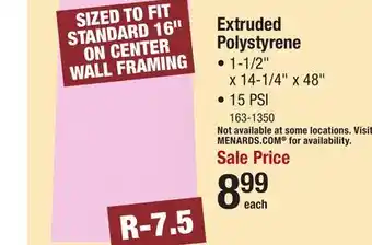 Menards Extruded Polystyrene offer