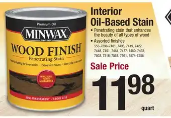 Menards Interior Oil-Based Stain offer