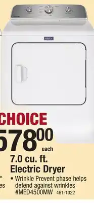 Menards 7.0 cu. ft. Electric Dryer offer