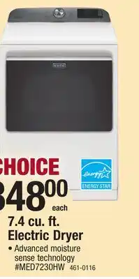 Menards 7.4 cu. ft. Electric Dryer offer