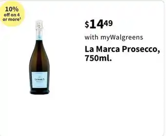 Walgreens La Marca Prosecco, 750ml offer