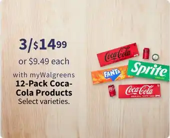 Walgreens 12-Pack Coca-Cola Products offer
