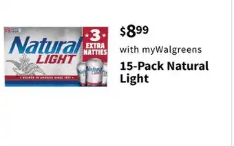 Walgreens 15-Pack Natural Light offer