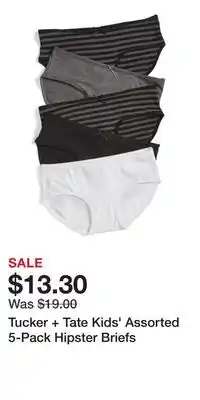 Nordstrom Tucker + Tate Kids' Assorted 5-Pack Hipster Briefs offer