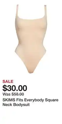 Nordstrom SKIMS Fits Everybody Square Neck Bodysuit offer