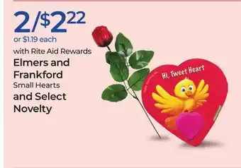 Rite Aid Elmers and Frankford, and Select Novelty offer