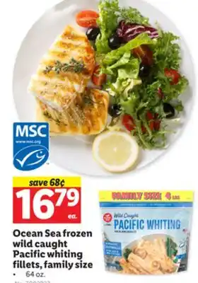Lidl Ocean Sea frozen wild caught Pacific whiting fillets, family size offer