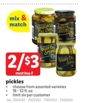 Lidl pickles offer
