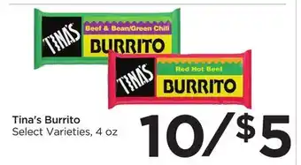 Food 4 Less Tina's Burrito offer