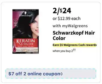 Walgreens Schwarzkopf Hair Color offer