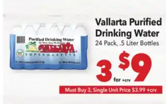 Vallarta Supermarkets Vallarta Purified Drinking Water offer