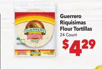 Vallarta Supermarkets Guerrero Riquisimas Flour Tortillas offer