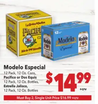 Vallarta Supermarkets Modelo Especial offer