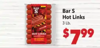 Vallarta Supermarkets Bar S Hot Links offer