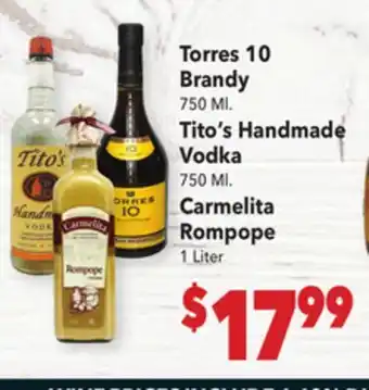 Vallarta Supermarkets Torres 10 Brandy offer