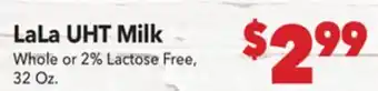 Vallarta Supermarkets LaLa UHT Milk offer