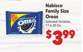 Vallarta Supermarkets Nabisco Family Size Oreos offer