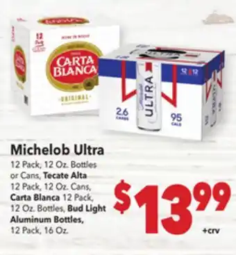 Vallarta Supermarkets Michelob Ultra offer