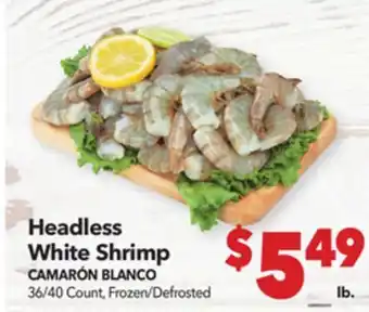 Vallarta Supermarkets Headless White Shrimp / CAMARÓN BLANCO offer