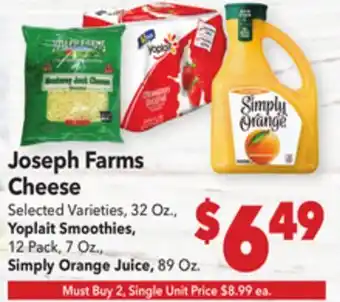 Vallarta Supermarkets Joseph Farms Cheese offer