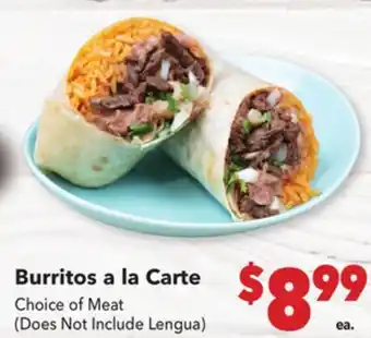 Vallarta Supermarkets Burritos a la Carte offer