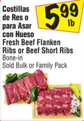 El Super Fresh Beef Flanken Ribs or Beef Short Ribs offer