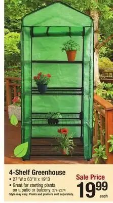 Menards 4-Shelf Greenhouse offer