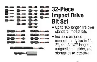 Menards 32-Piece Impact Drive Bit Set offer