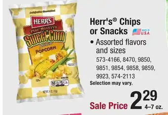 Menards Herr's Chips or Snacks offer