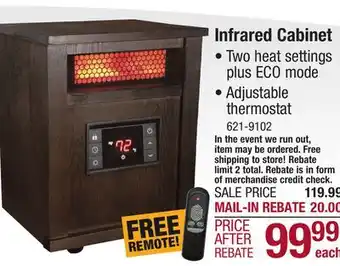 Menards Infrared Cabinet offer