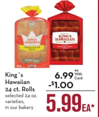 Mariano's King´s Hawaiian 24 ct. Rolls offer