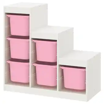 Ikea Trofast Storage combination, white/pink, 39x17 3/8x37 offer