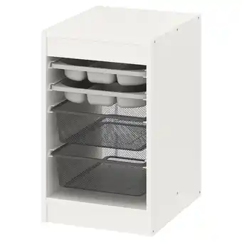 Ikea Trofast Storage combination w boxes/trays, white gray/dark gray, 13 3/8x17 3/8x22 offer