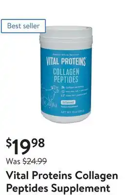 Walmart Vital Proteins Collagen Peptides Supplement Powder offer