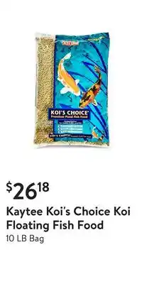 Walmart Kaytee Koi's Choice Koi Floating Fish Food offer