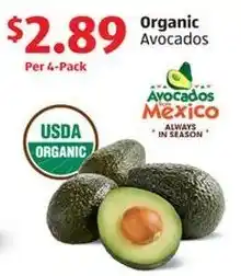 Aldi Organic Avocados offer