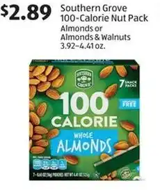 Aldi Southern Grove 100-Calorie Nut Pack offer