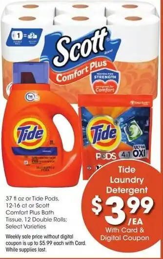 Kroger Tide Laundry Detergent offer