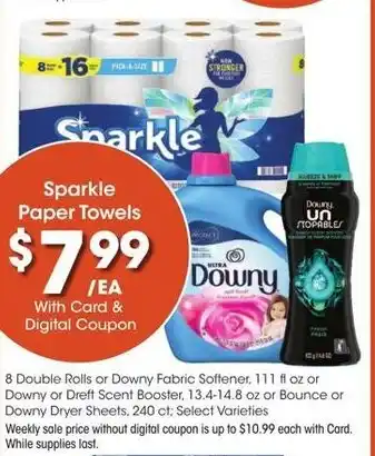Kroger Sparkle Paper Towels offer