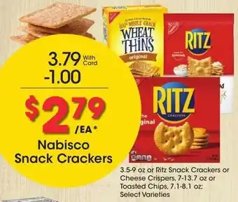 Kroger Nabisco Snack Crackers offer