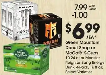 Kroger Green Mountain, Donut Shop or McCafé K-Cups offer