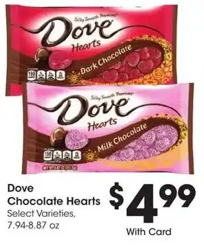 Kroger Dove Chocolate Hearts offer