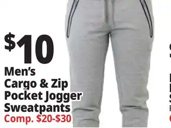 Ocean State Job Lot Men's Cargo & Zip Pocket Jogger Sweatpants offer
