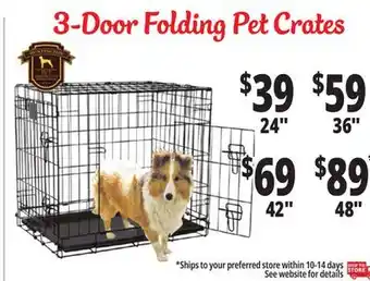Ocean State Job Lot 3-Door Folding Pet Crates offer